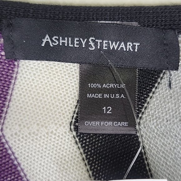 NWT Ashley Stewart Chevron Kimoto Sweater, Size 12 - Picture 8 of 8